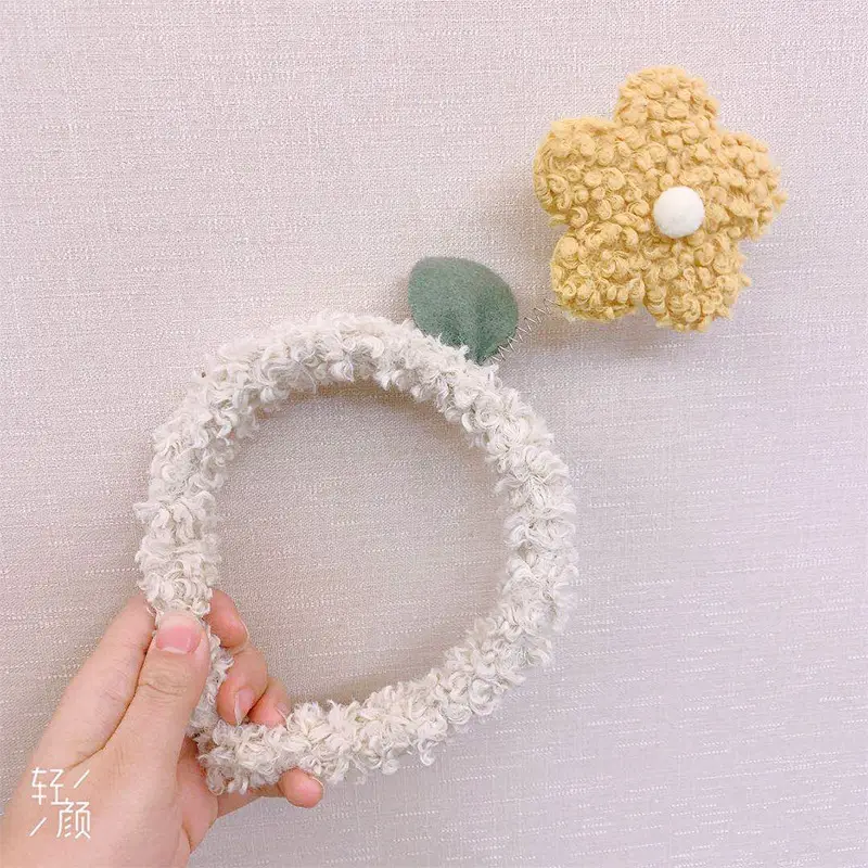 Plush Embroidered Hairband for Girls Winter - Image 42