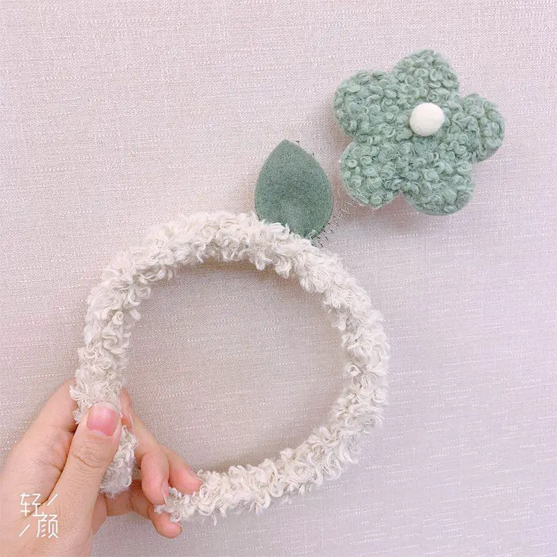 Plush Embroidered Hairband for Girls Winter - Image 43