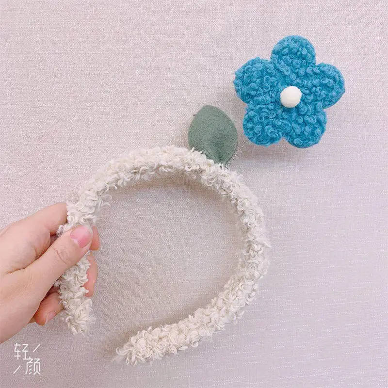 Plush Embroidered Hairband for Girls Winter - Image 44