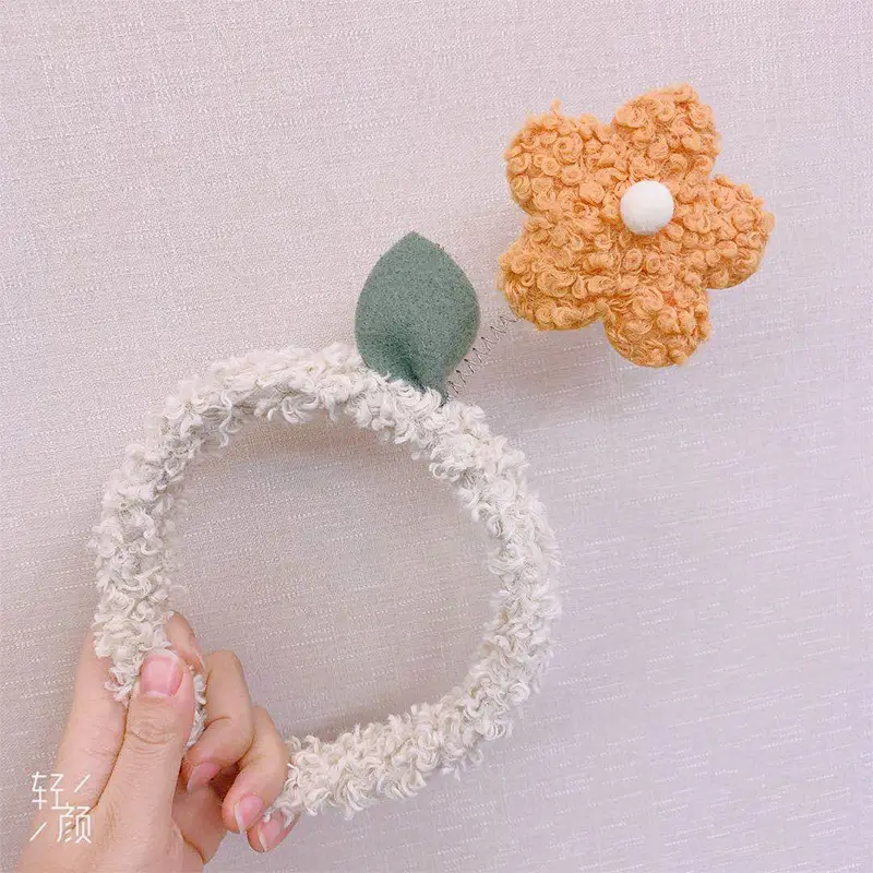 Plush Embroidered Hairband for Girls Winter - Image 45
