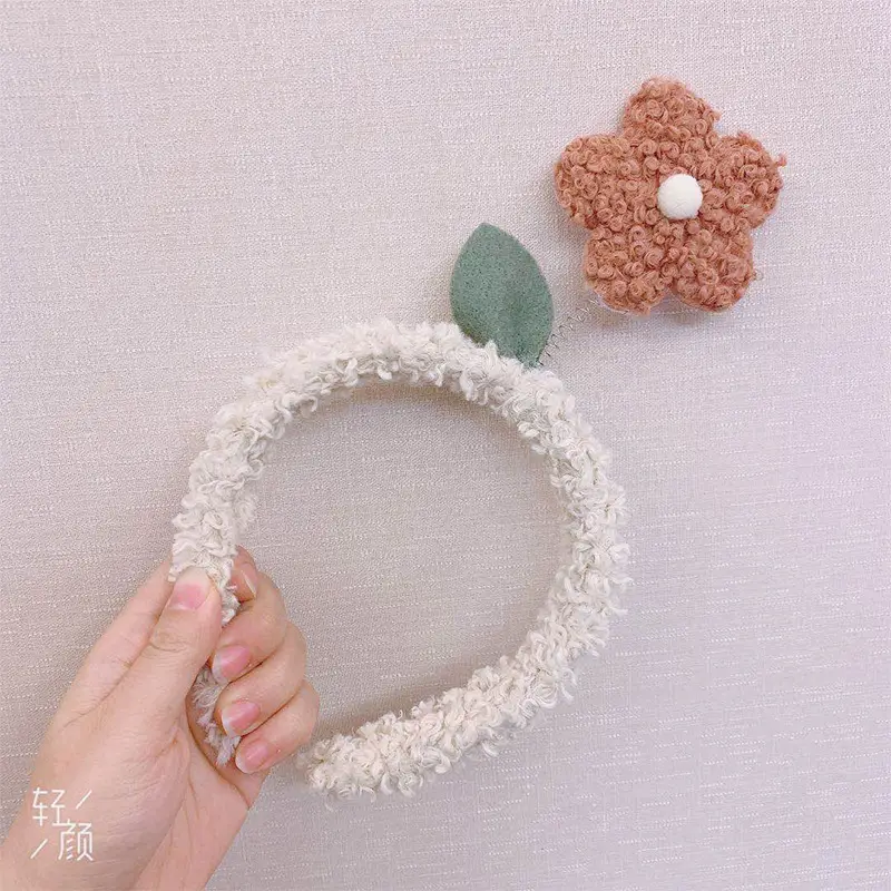 Plush Embroidered Hairband for Girls Winter - Image 46
