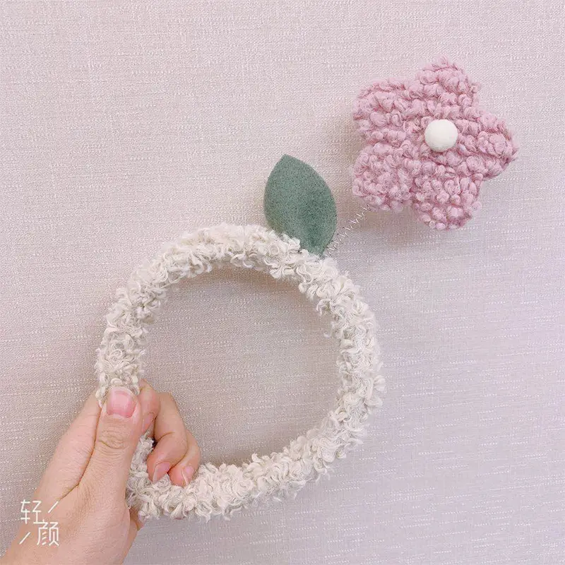 Plush Embroidered Hairband for Girls Winter - Image 47