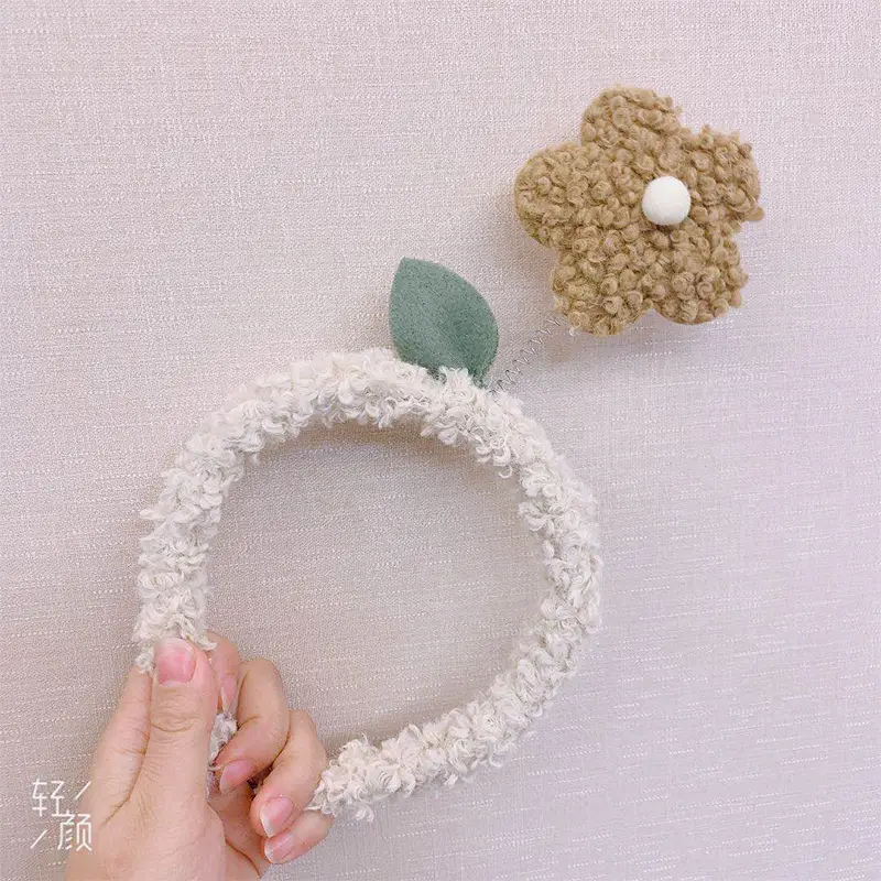 Plush Embroidered Hairband for Girls Winter - Image 48