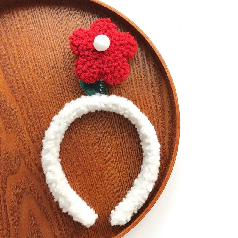 Plush Embroidered Hairband for Girls Winter - Image 49