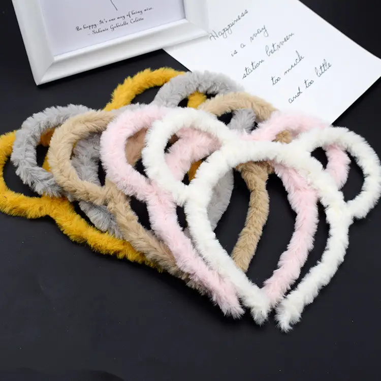 Plush Embroidered Hairband for Girls Winter - Image 58