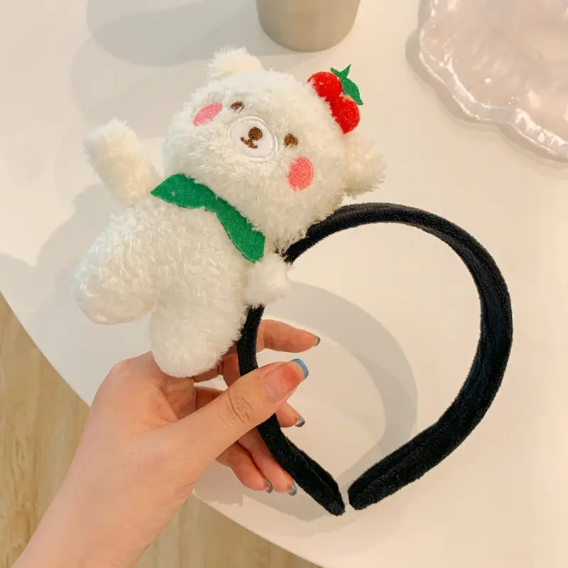 Plush Embroidered Hairband for Girls Winter - Image 72