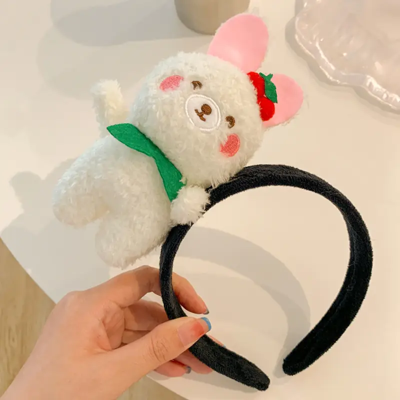 Plush Embroidered Hairband for Girls Winter - Image 73