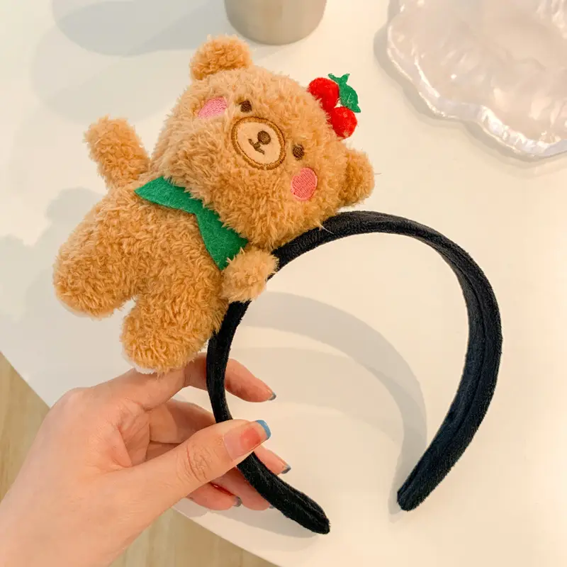 Plush Embroidered Hairband for Girls Winter - Image 74
