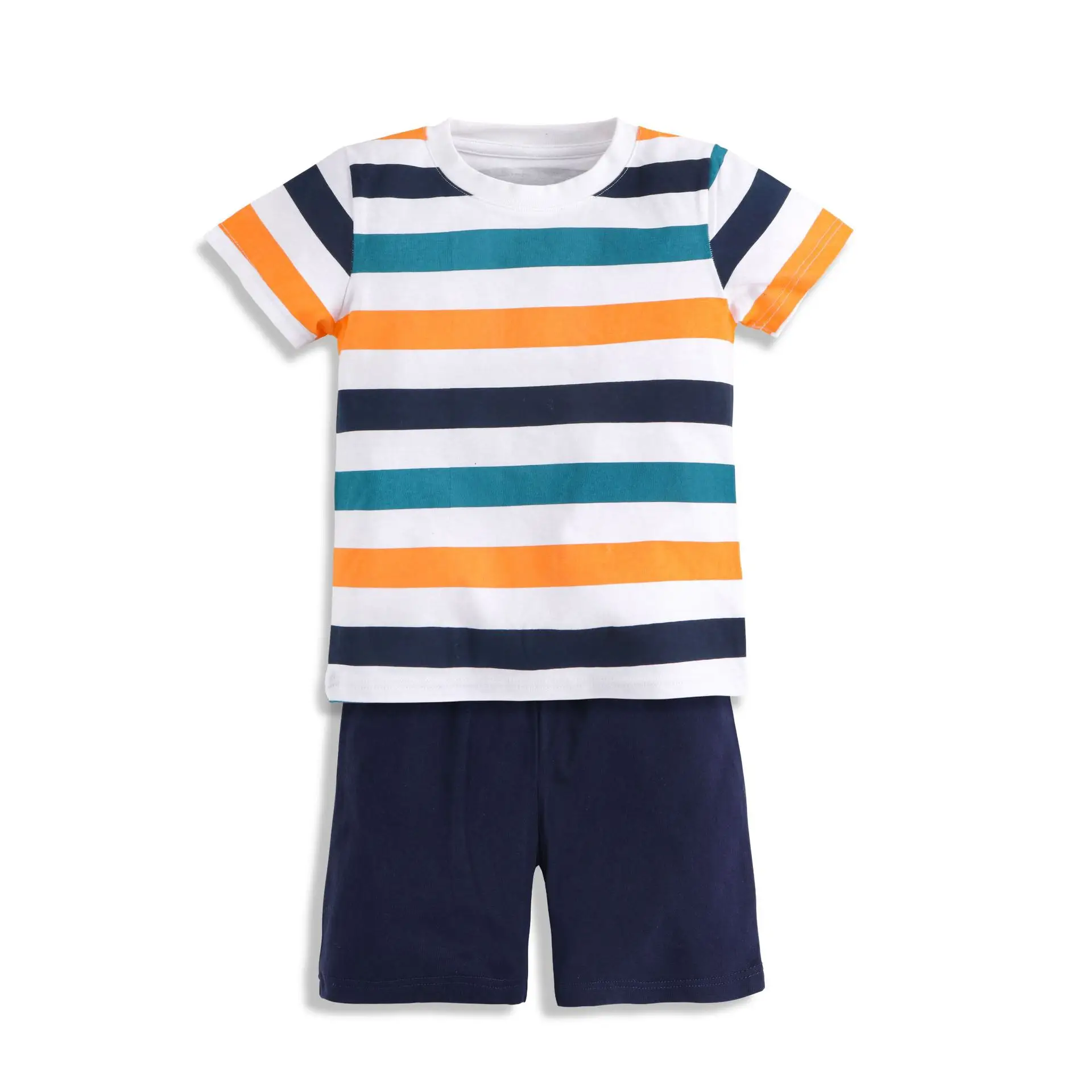 Kids Dinosaur Short Sleeve T-Shirt Shorts Set Turquoise - Image 8