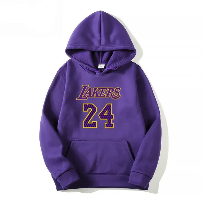 New Men's White Lakers 24 Hoodie Large - Image 12