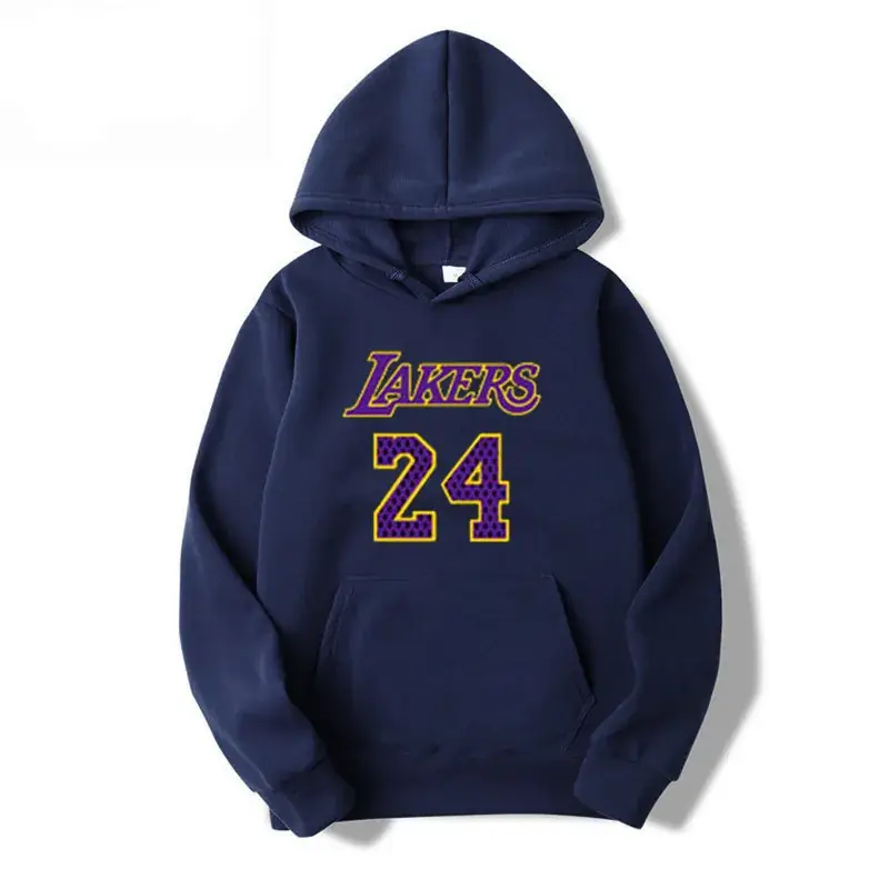 New Men's White Lakers 24 Hoodie Large - Image 10