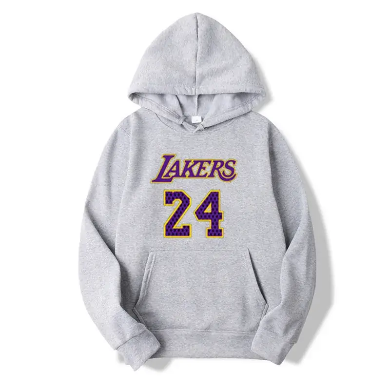 New Men's White Lakers 24 Hoodie Large - Image 3