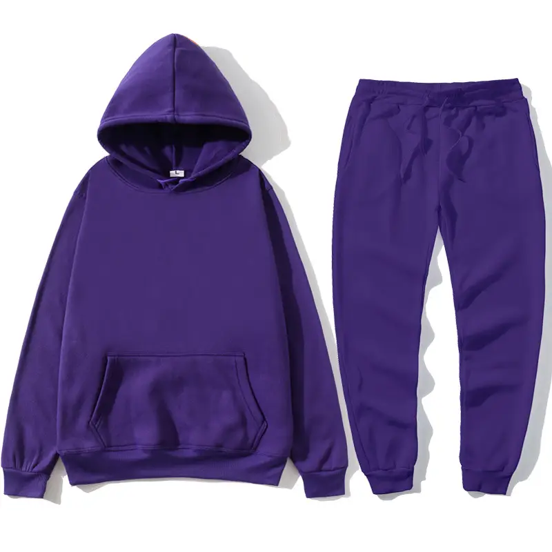 Men Red Hooded Sweatshirt Set Orange Hoodie Pants - Image 37