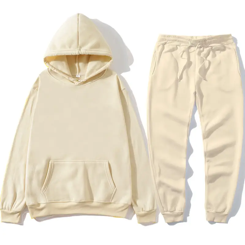 Men Red Hooded Sweatshirt Set Orange Hoodie Pants - Image 39