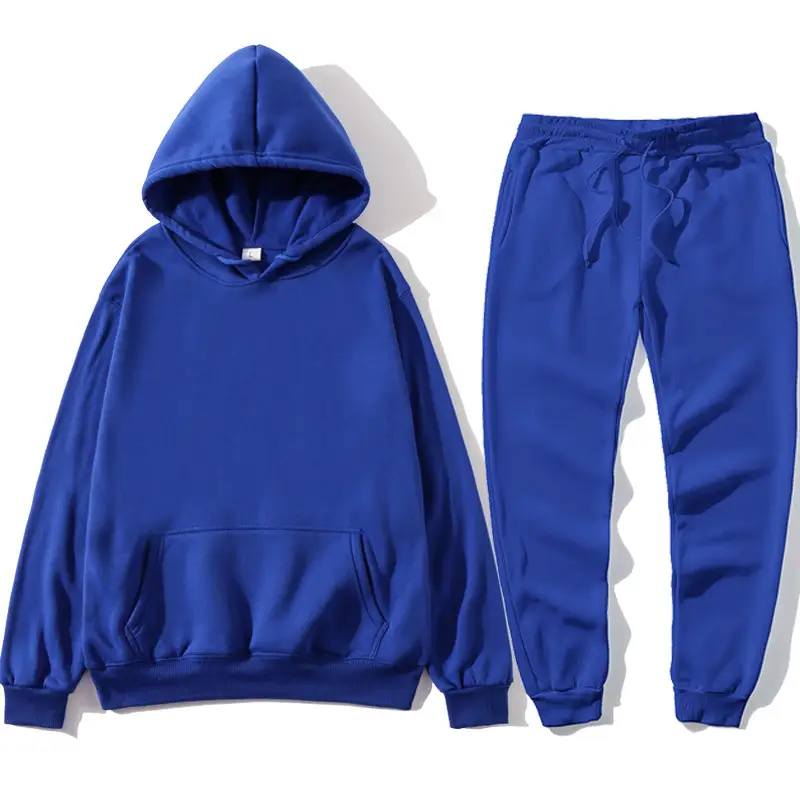 Men Red Hooded Sweatshirt Set Orange Hoodie Pants - Image 34