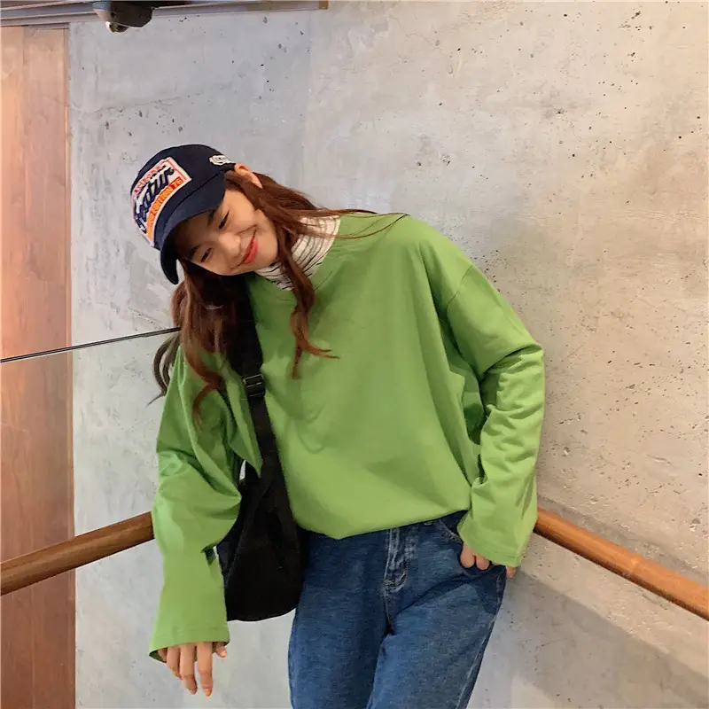 Orange Long Sleeve T-Shirt for Women Large 2025 — feature 13