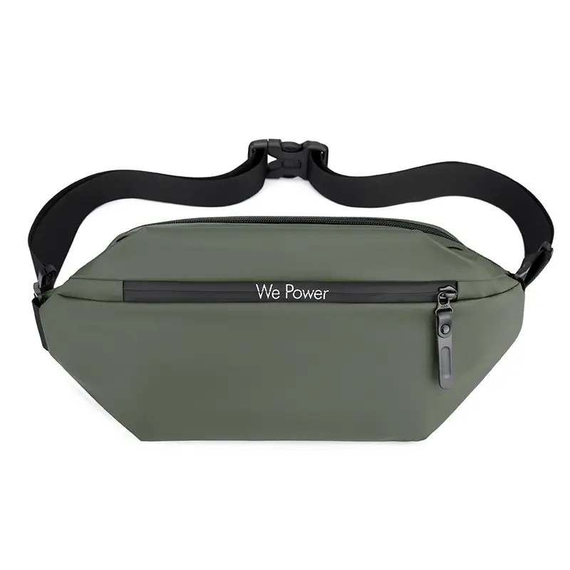 Men's Waterproof Shoulder Messenger Bag Olive Green - Image 8