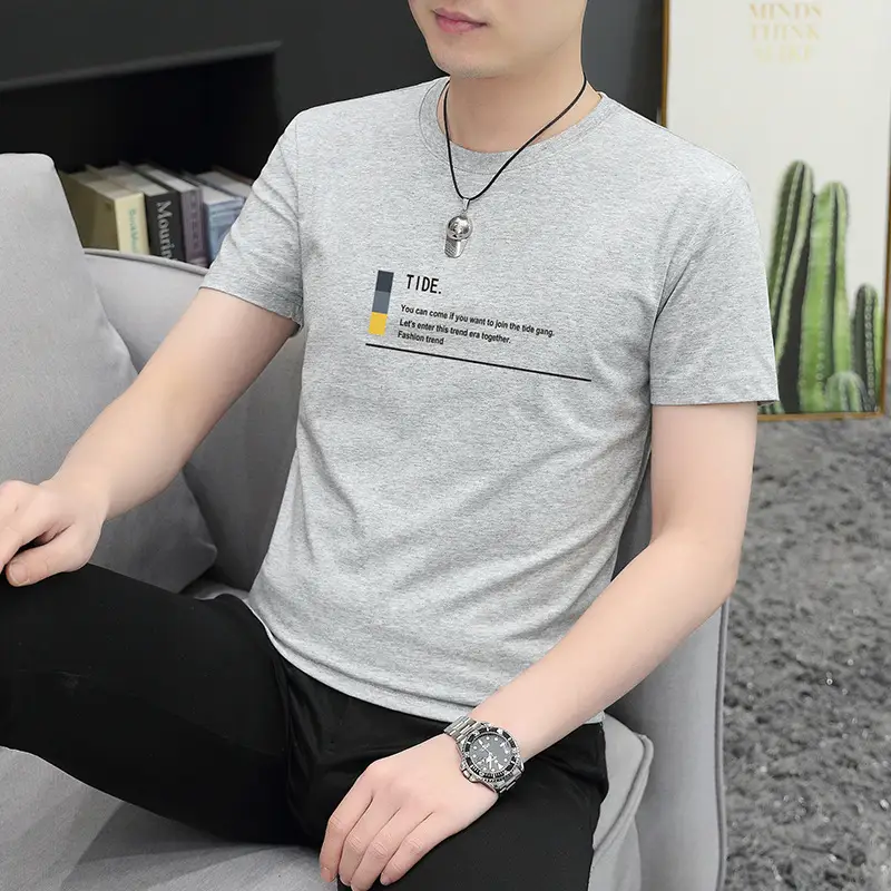 Men White Graphic T-Shirt Round Neck Ice Short Sleeve - Image 9