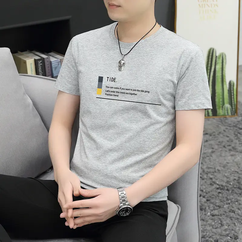 Men White Graphic T-Shirt Round Neck Ice Short Sleeve - Image 3