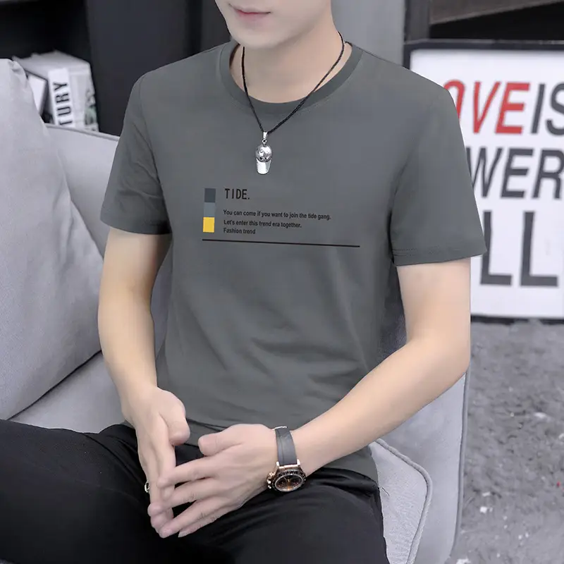Men White Graphic T-Shirt Round Neck Ice Short Sleeve - Image 5