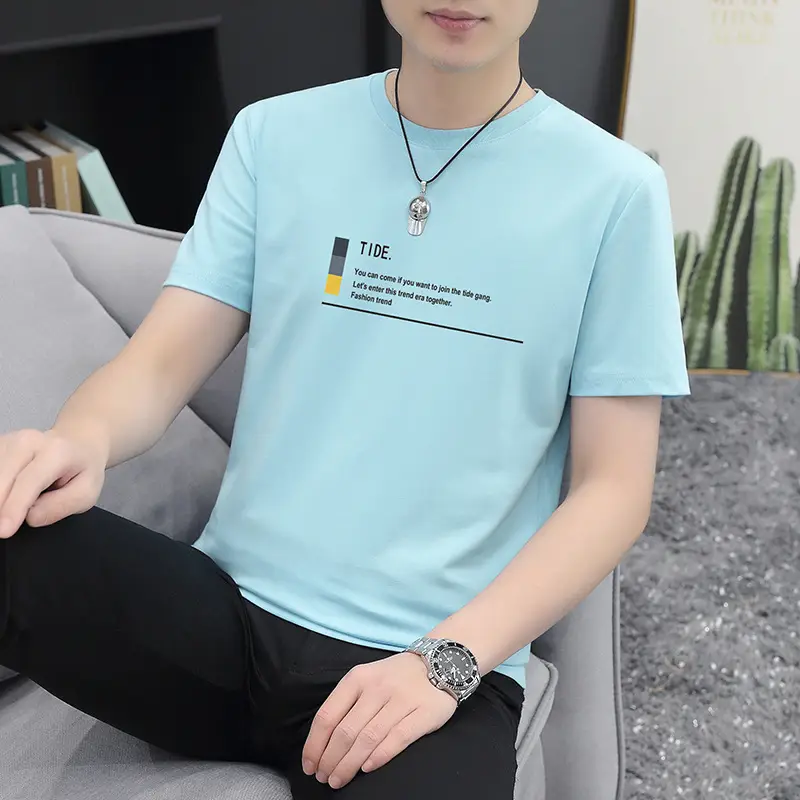 Men White Graphic T-Shirt Round Neck Ice Short Sleeve - Image 6