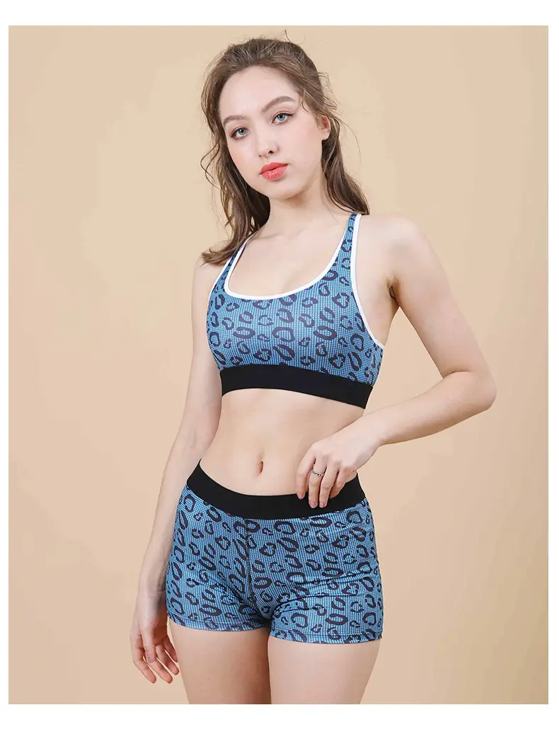 New Leopard Print Sports Bra Underwear Women's One-piece Bra Without Steel Rim Running Sports Vest Sexy Girl's Underwear — feature 12
