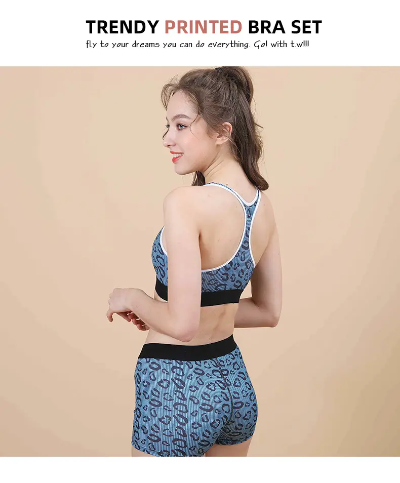 New Leopard Print Sports Bra Underwear Women's One-piece Bra Without Steel Rim Running Sports Vest Sexy Girl's Underwear — feature 13