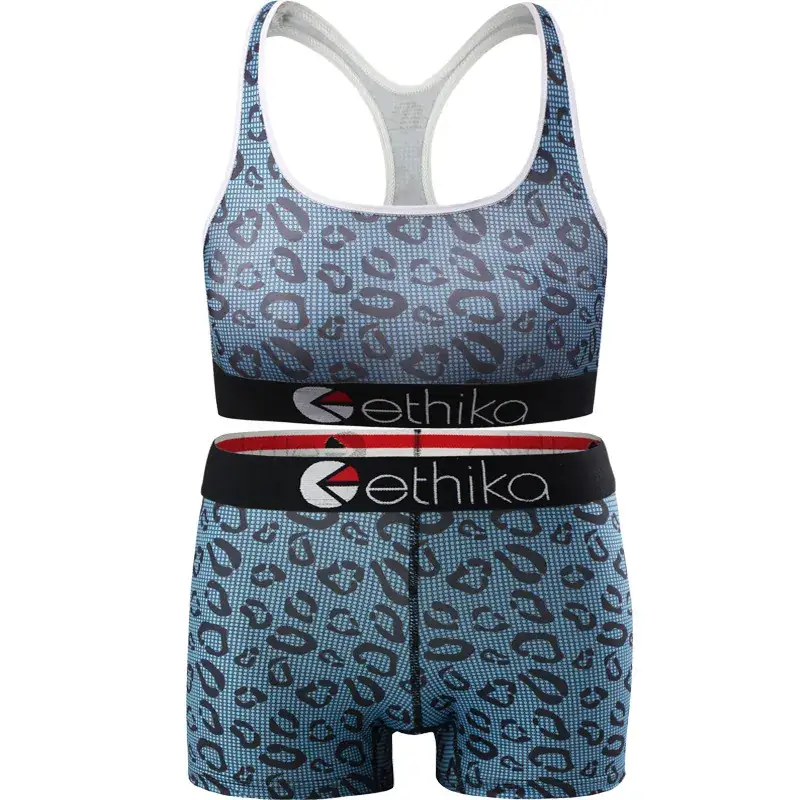 New Leopard Print Sports Bra Underwear Women's One-piece Bra Without Steel Rim Running Sports Vest Sexy Girl's Underwear - Image 2