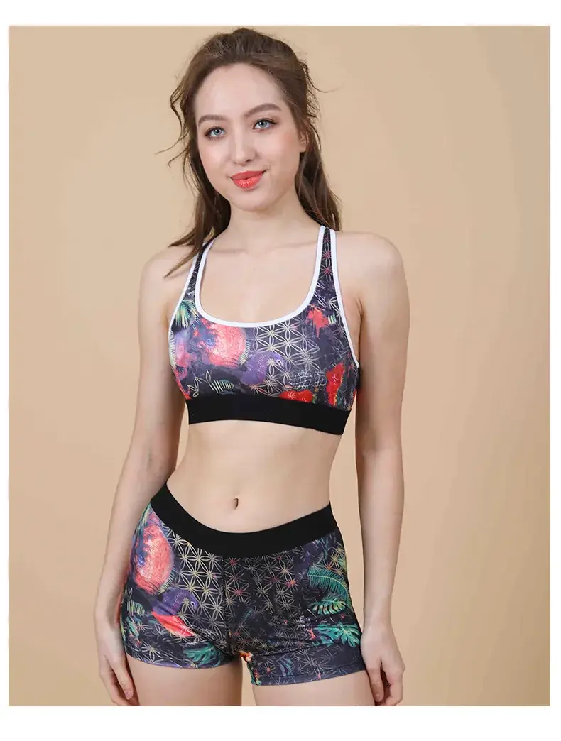 Thin & Stylish Black White Print Sports Underwear Set — feature 12