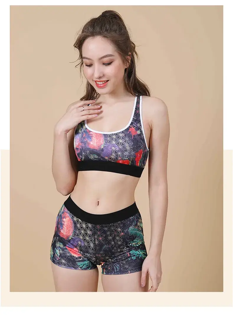 Thin & Stylish Black White Print Sports Underwear Set — feature 14