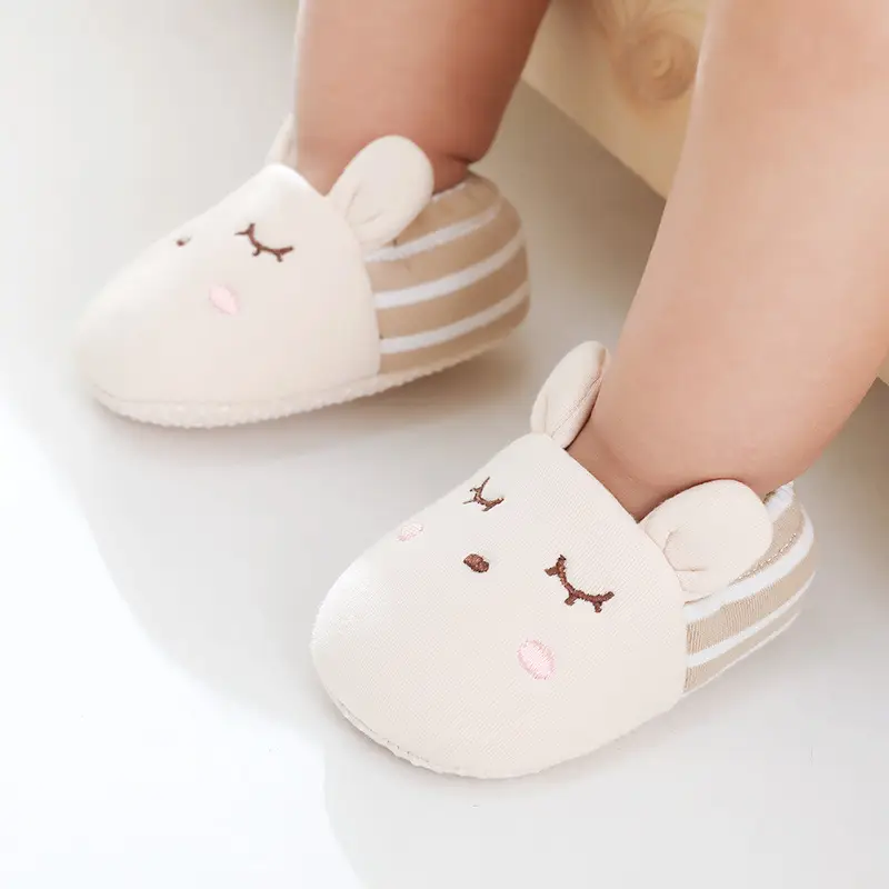 Baby Soft Slip-On Socks Grey Newborn Floor Socks