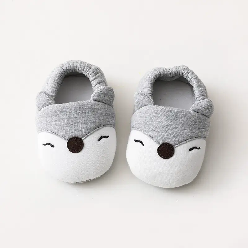 Baby Soft Slip-On Socks Grey Newborn Floor Socks