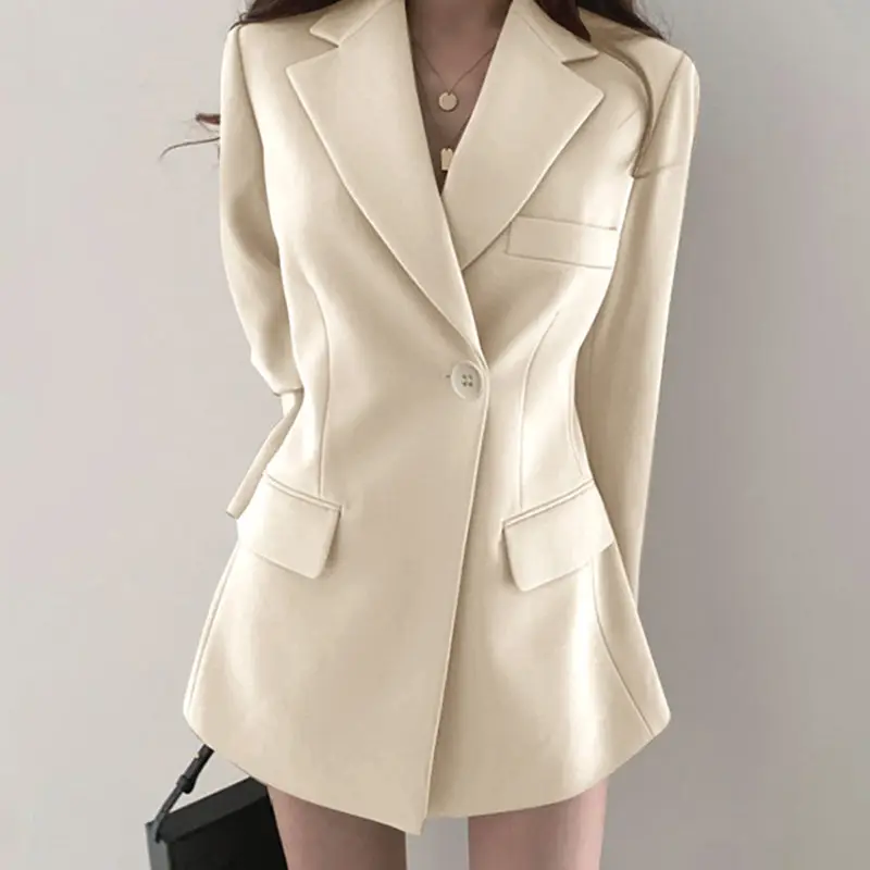 White Blazer Jacket 2026 Spring Plus Size Korean Style - Image 6