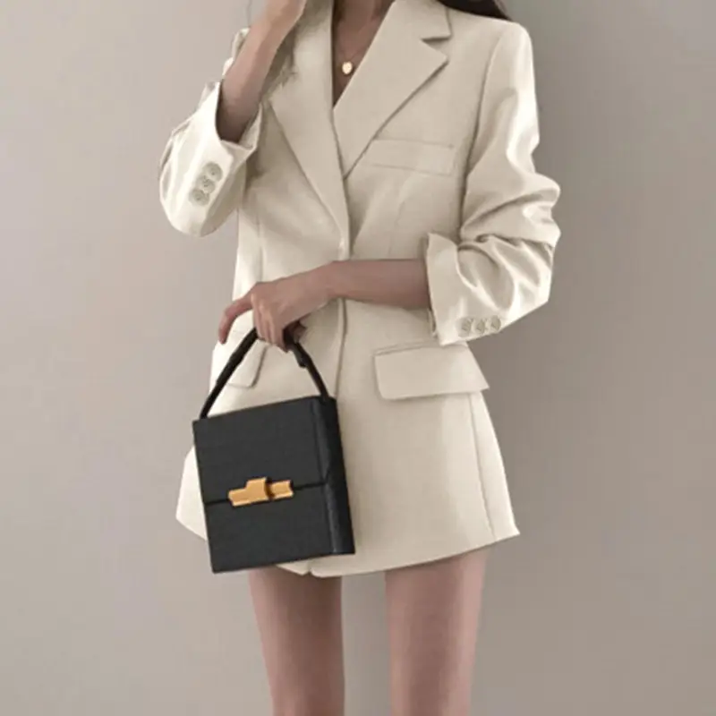 White Blazer Jacket 2026 Spring Plus Size Korean Style - Image 8