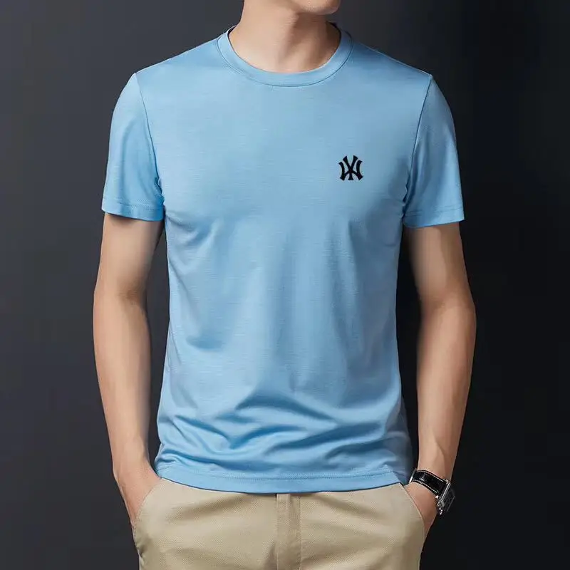 Men's Green New Tencel Cotton Short Sleeve T-Shirt