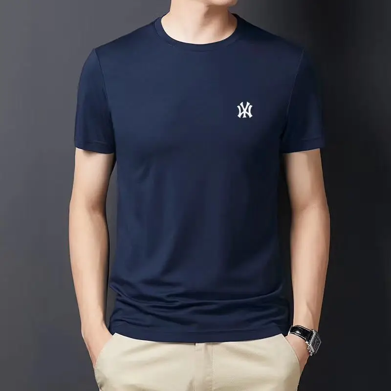 Men's Green New Tencel Cotton Short Sleeve T-Shirt