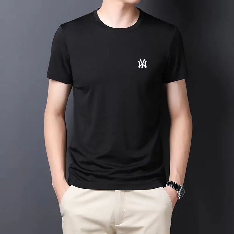 Men's Green New Tencel Cotton Short Sleeve T-Shirt