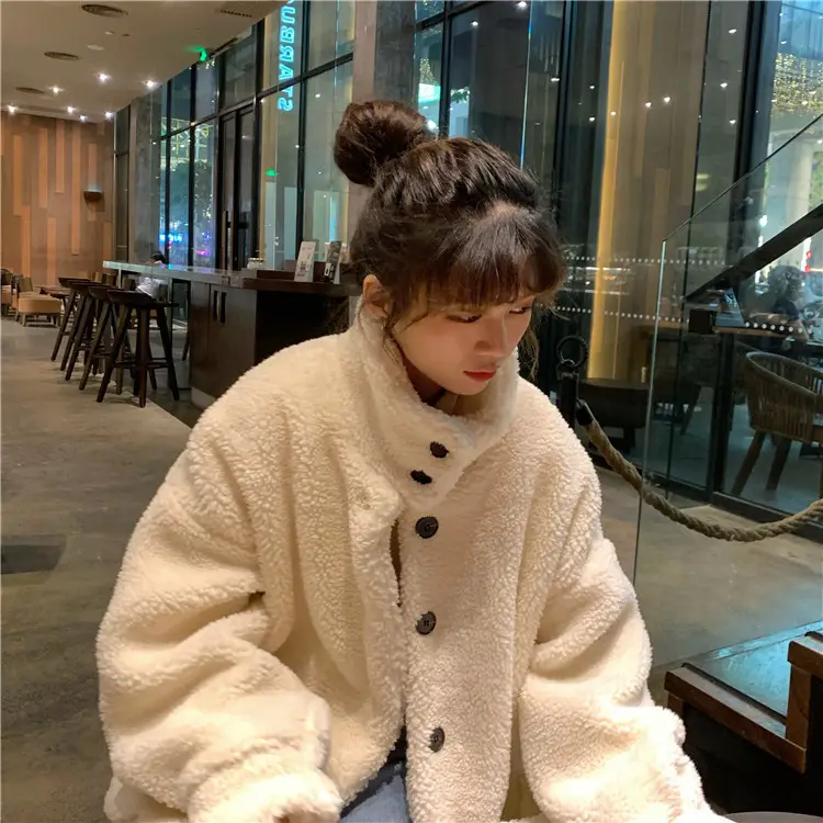 Women Thick Fleece Turtleneck Cardigan Autumn Winter 2025 - Image 5
