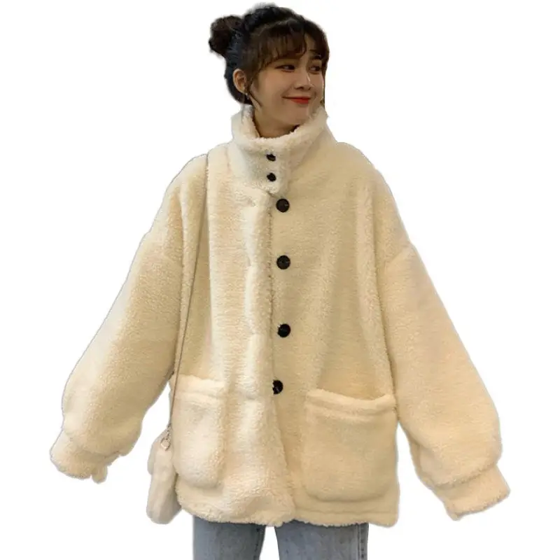 Women Thick Fleece Turtleneck Cardigan Autumn Winter 2025 - Image 6