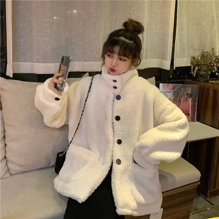 Women Thick Fleece Turtleneck Cardigan Autumn Winter 2025 — feature 9