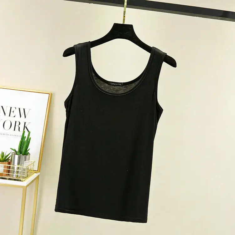 Women's Light Pink Cotton Vest Sling Base Plus Size - Image 14