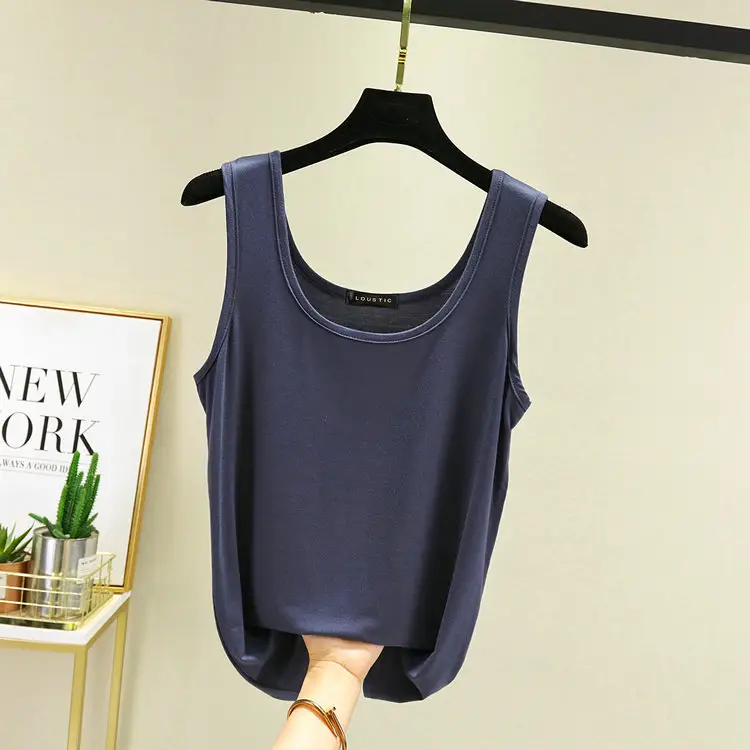 Women's Light Pink Cotton Vest Sling Base Plus Size - Image 6