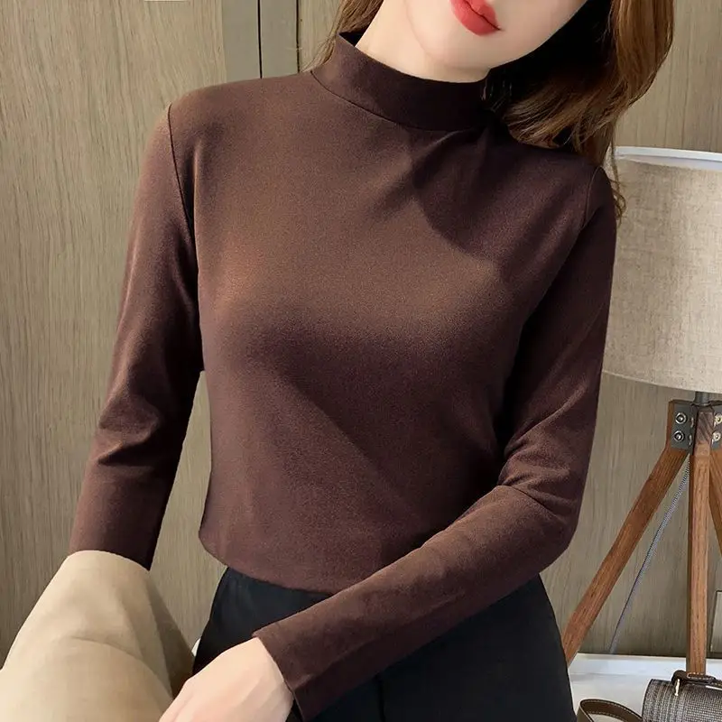 Women Fleece Long Sleeve T-Shirt White