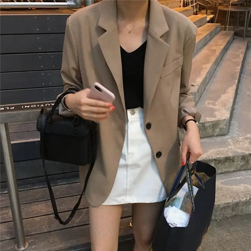Khaki Blazer for Women 2026 Spring Autumn New Style - Image 6