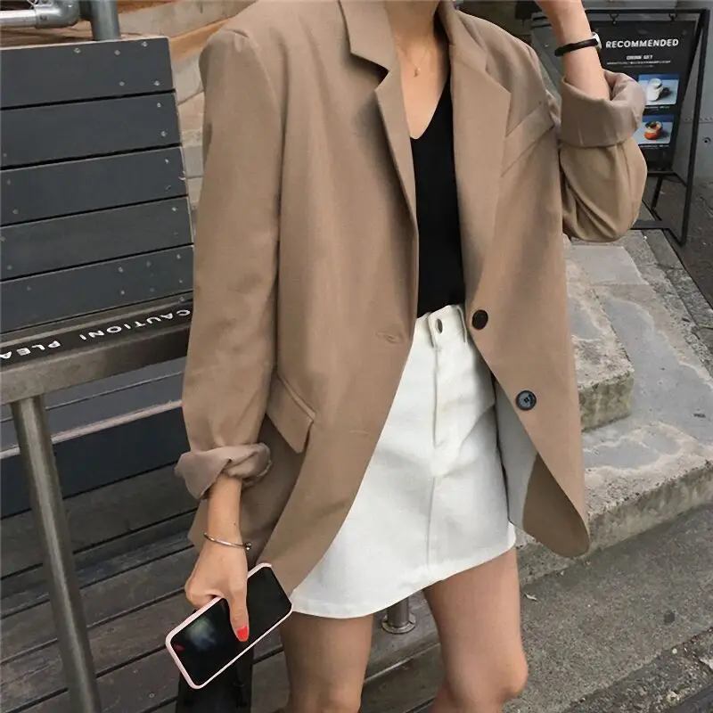 Khaki Blazer for Women 2026 Spring Autumn New Style - Image 7