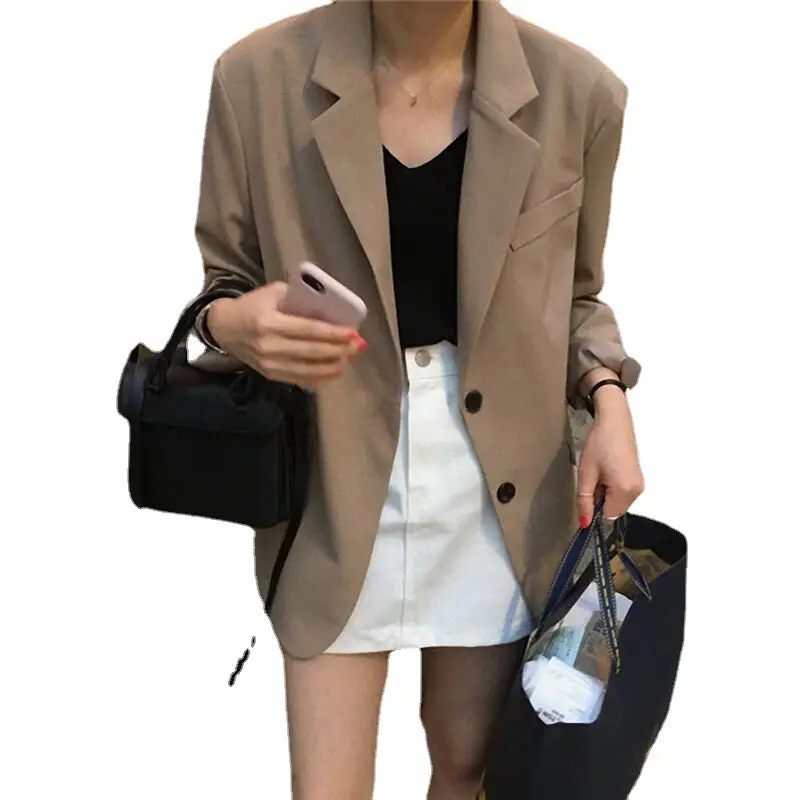 Khaki Blazer for Women 2026 Spring Autumn New Style - Image 8