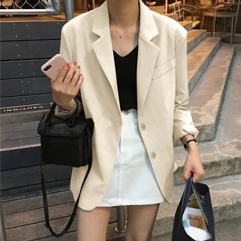 Khaki Blazer for Women 2026 Spring Autumn New Style - Image 4