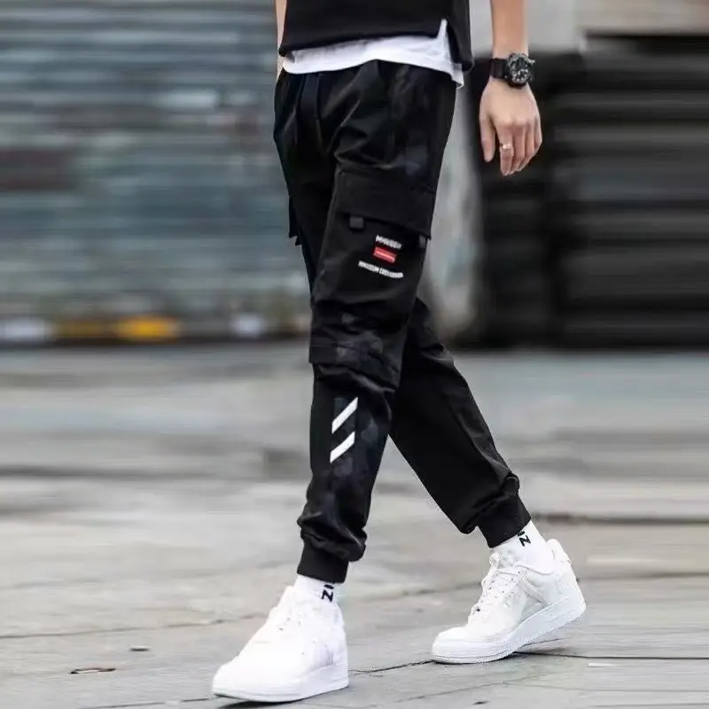 Men's Fleece Lined Straight Pants Black Korean Style - Image 4