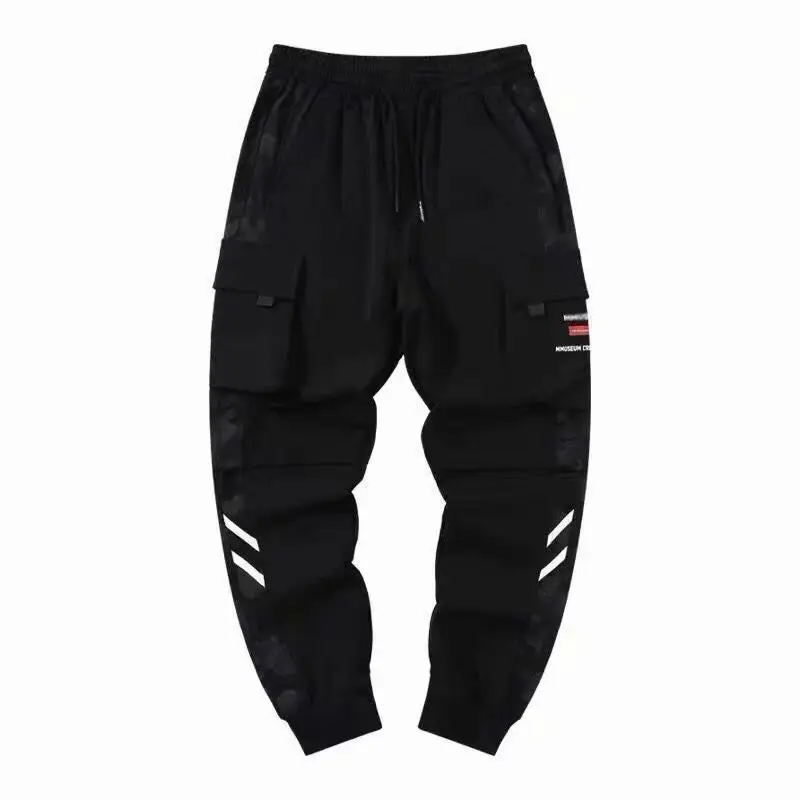 Men's Fleece Lined Straight Pants Black Korean Style - Image 6