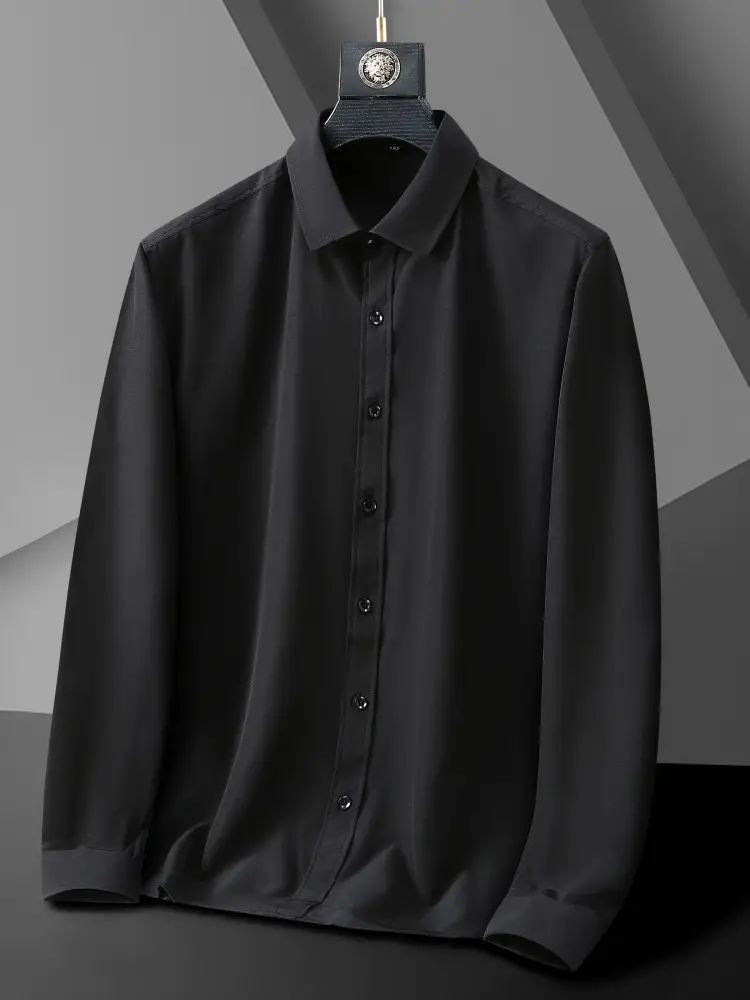 White Long Sleeve Men's Shirt Fat Guy Large - Image 9